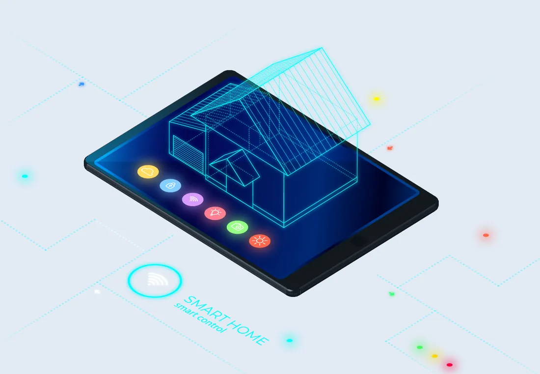 Ilustrim: shtëpi smart e kontrolluar nga tableti